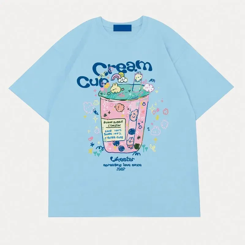Women’s Loose Fit Cotton Printed T-Shirt