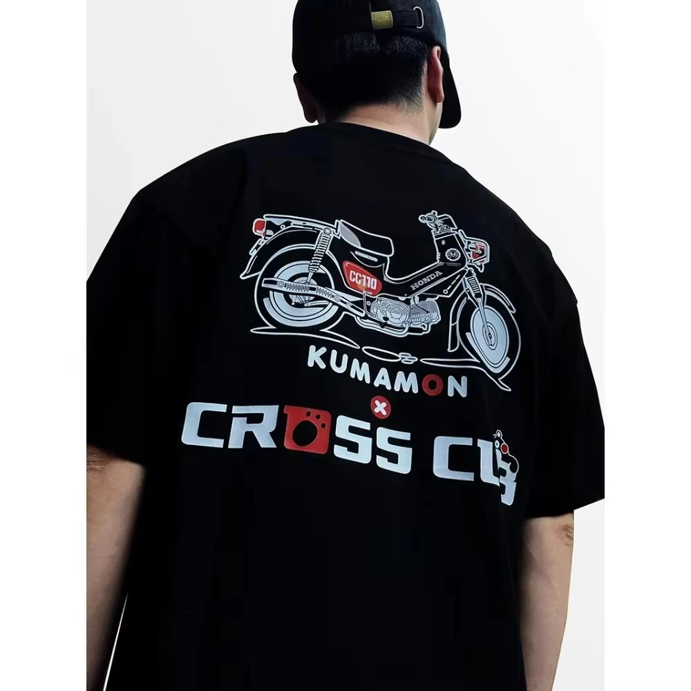 Motorcycle Style Kumamon X Cross Cub Tee