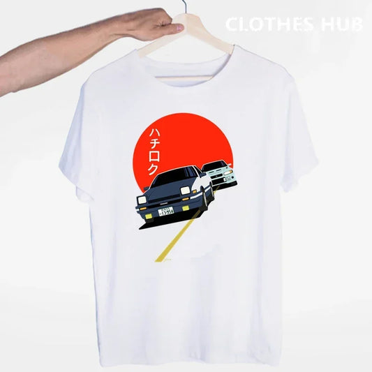 Drift Japanese Anime AE86 Initial D Unisex T-shirt Short Sleeves