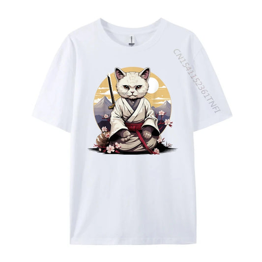 Japanese Shinobi Cat Bushi Graphic Tee