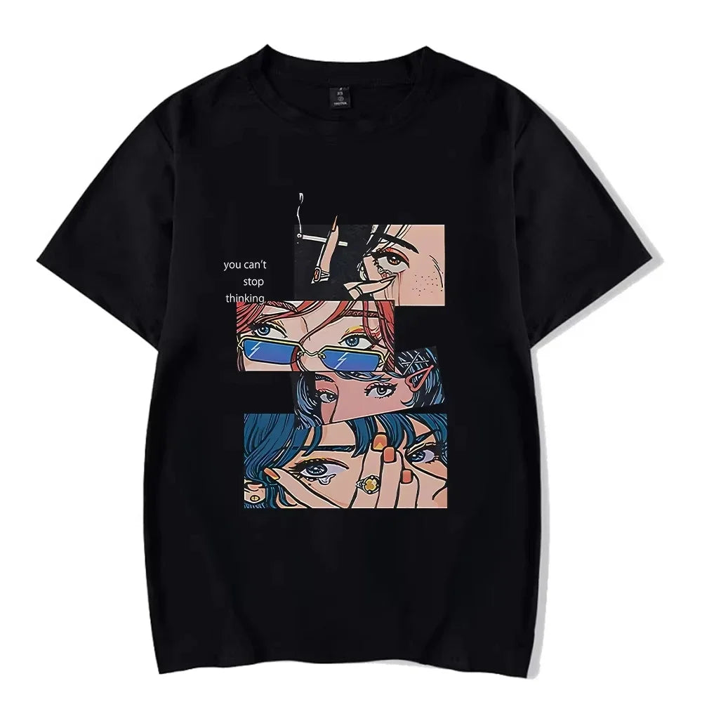 Vintage Washed Hip Hop Anime Tee
