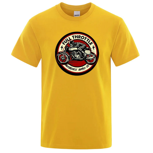 Rockabilly Motorcycle Rider Graphic Summer Shirt