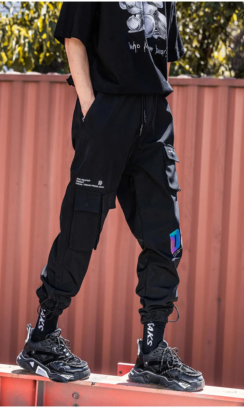 Slim Fit Ribbon Cargo Joggers