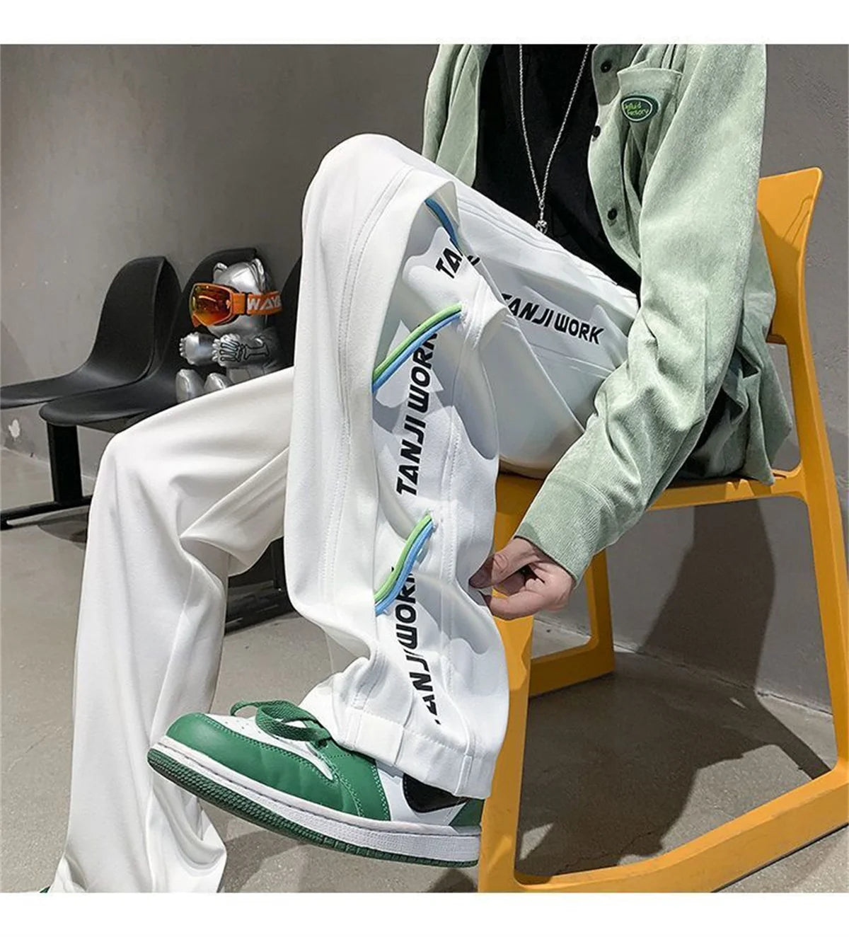 Trendy Oversized Thin Elastic Street Pants