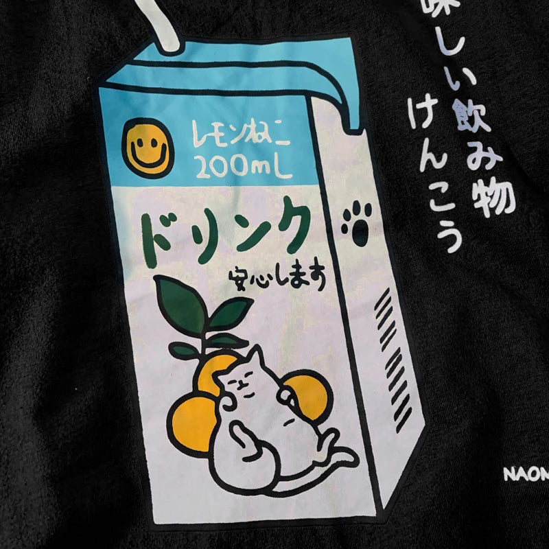 Japanese Oversized Women Men Loose Casual Tee