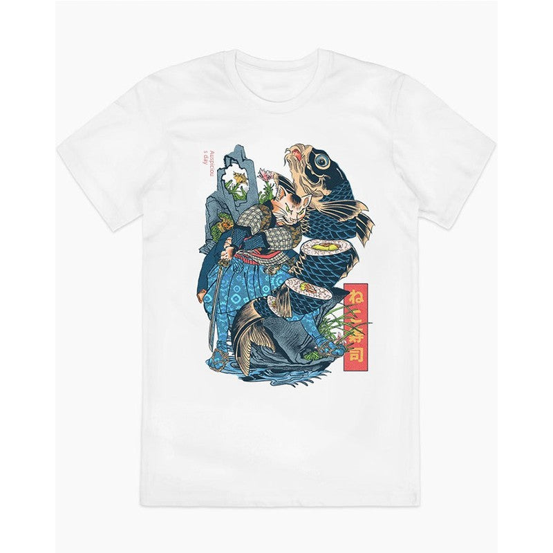 Simple Retro Sushi American Streetwear Youth Tee