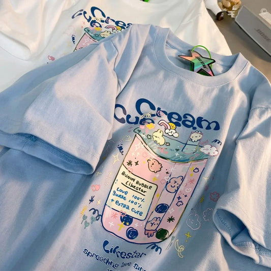 Women’s Loose Fit Cotton Printed T-Shirt