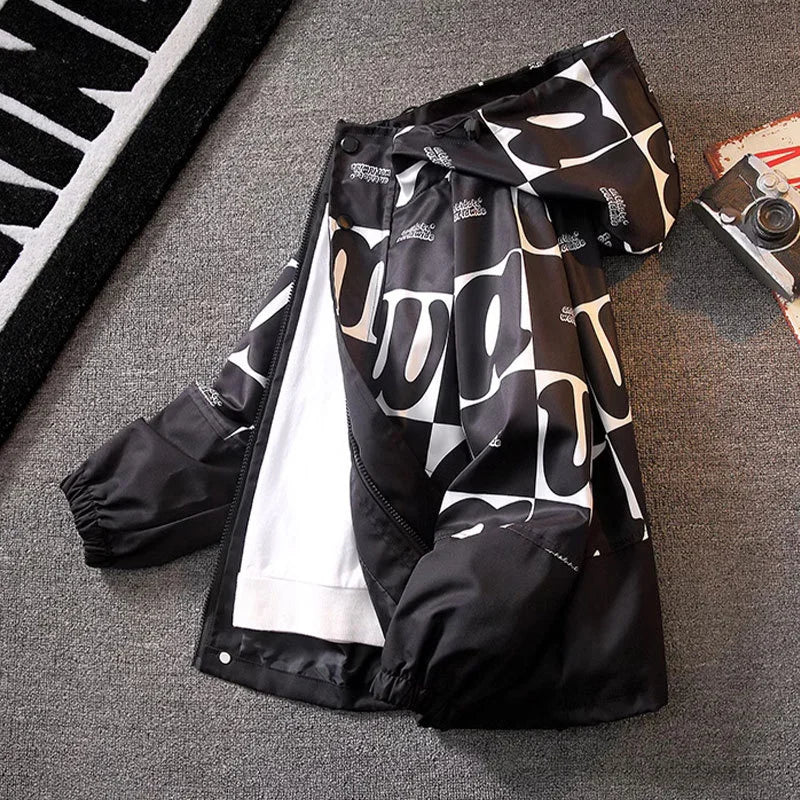 Kids Windbreaker Coat Jacket Alphabet