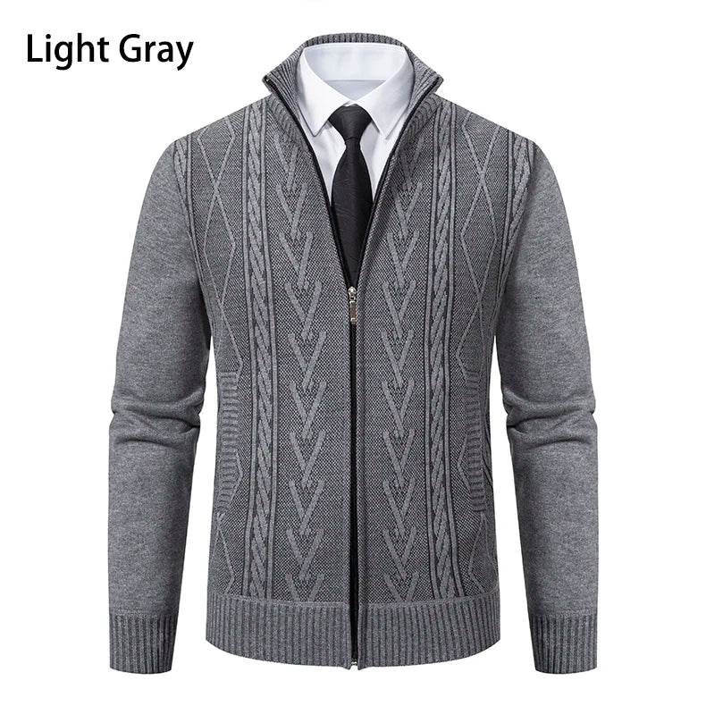Men’s Warm Cashmere Knitted Sweater Coat