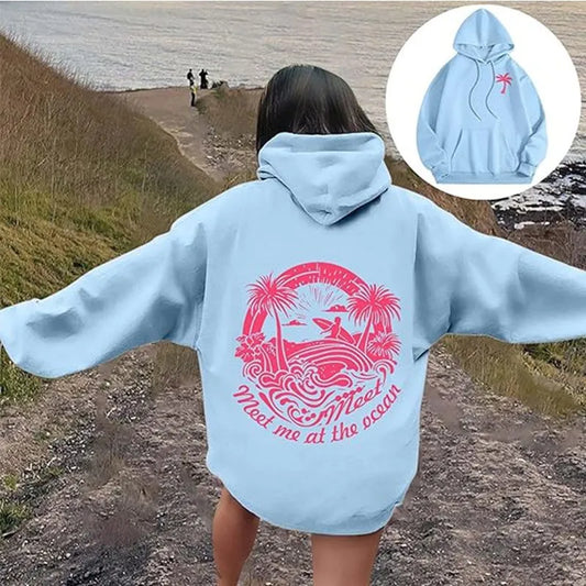 Chasing Sunsets Off-Shoulder Trendy Women’s Hoodie