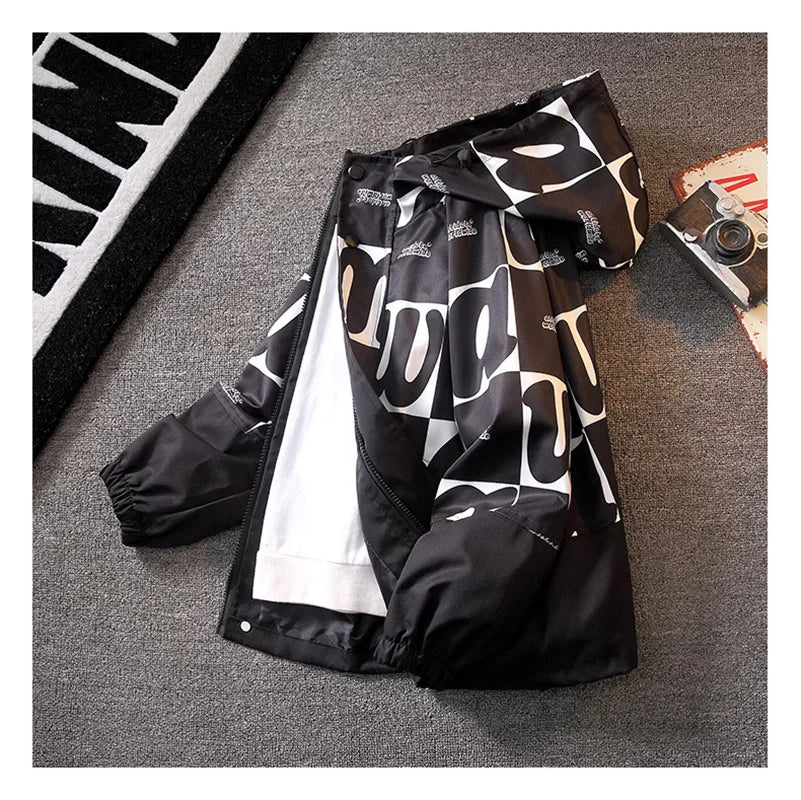 Kids Windbreaker Coat Jacket Alphabet