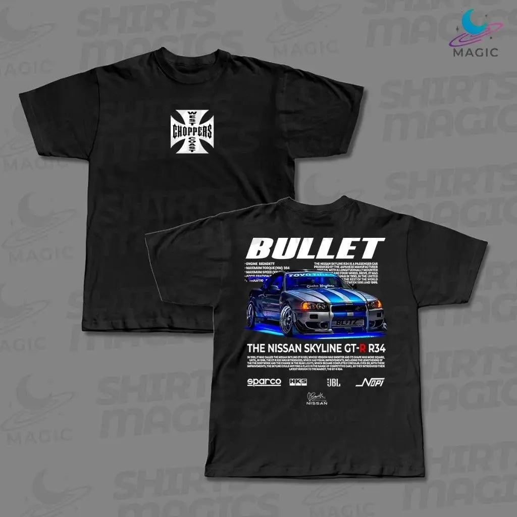 Loose Fit Cotton Car Print T-shirt