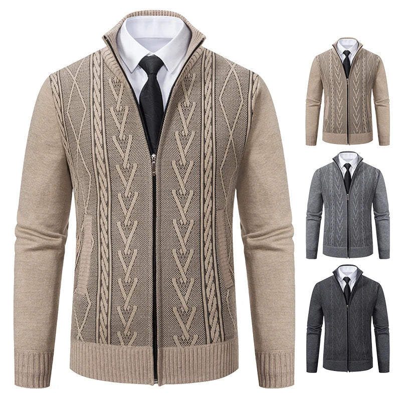 Men’s Warm Cashmere Knitted Sweater Coat