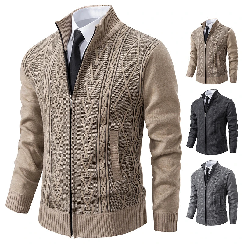Men’s Warm Cashmere Knitted Sweater Coat