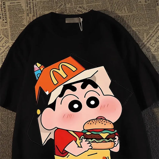 Cotton Japanese Hamburger Graphic Youth