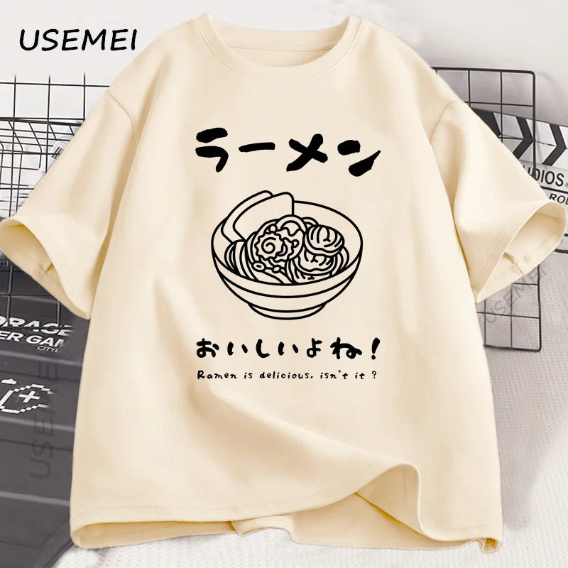 Kawaii Japanese Ramen Noodle Graphic T-Shirt