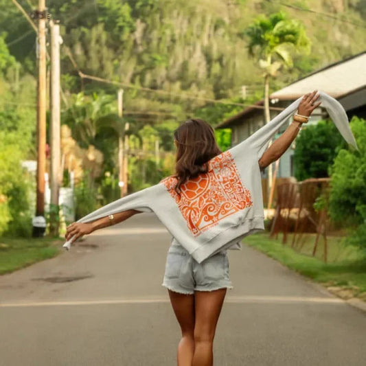 Women’s Surfboard Print Artistic Casual Hoodie