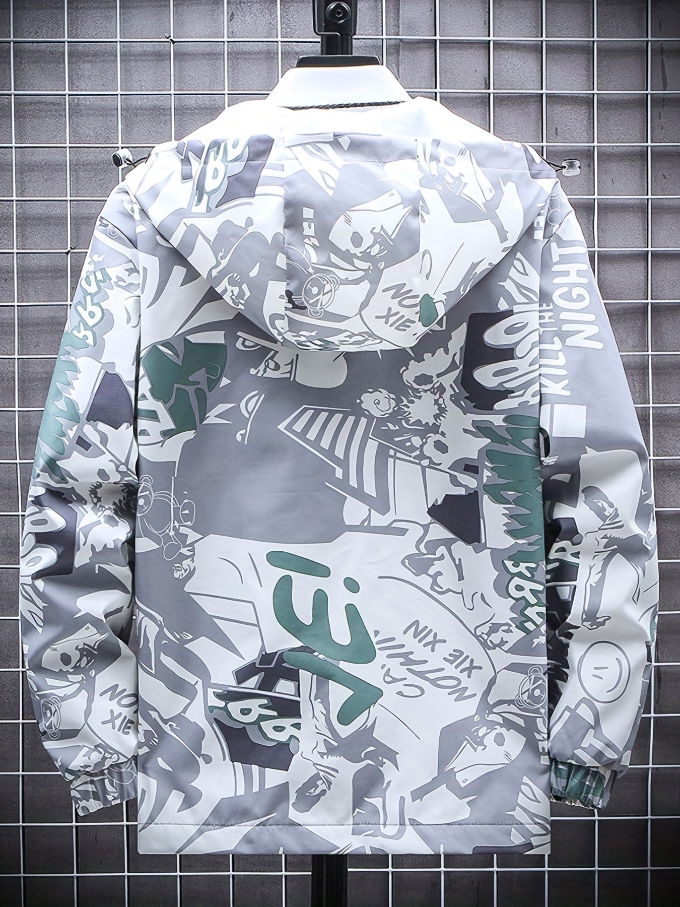 Eco Friendly Graffiti Windbreaker Jackets