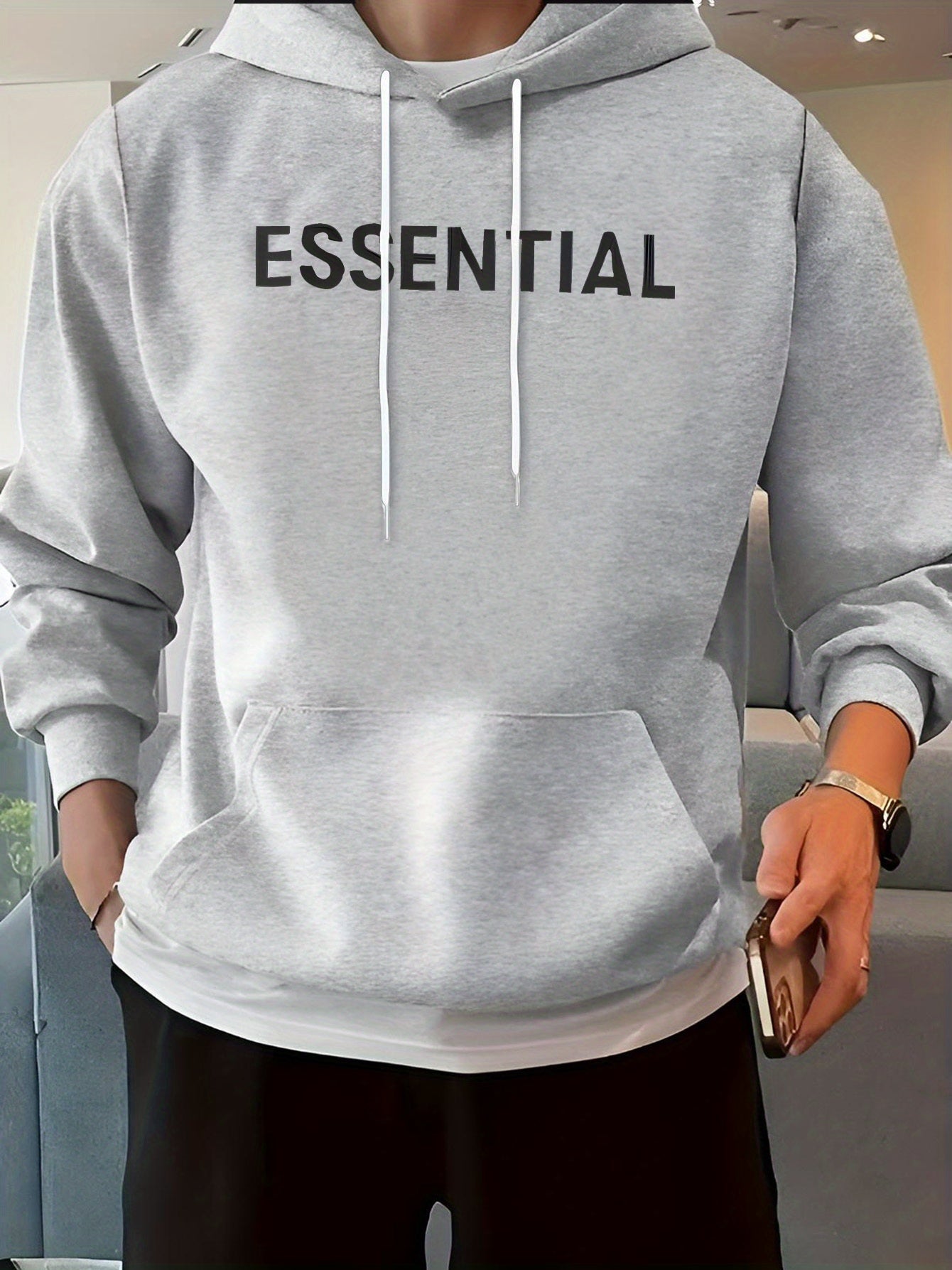 ESSENTIAL Hooded Sweatshirt Pullover Casual