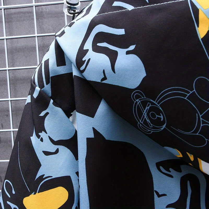 Eco Friendly Graffiti Windbreaker Jackets