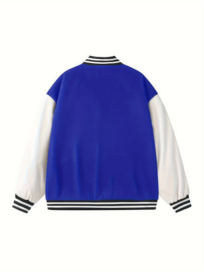 Letter Print Zipper Jacket