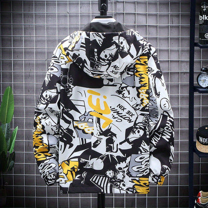 Eco Friendly Graffiti Windbreaker Jackets