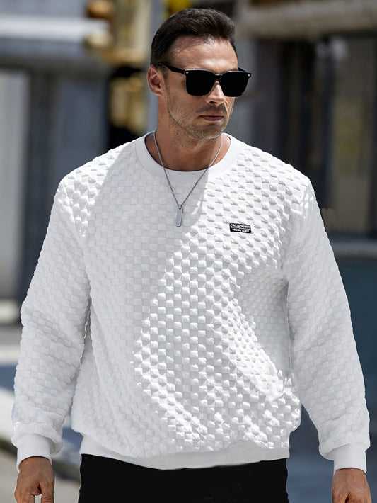 Fashion Stretch Knit Crew Neck Sweatshirt