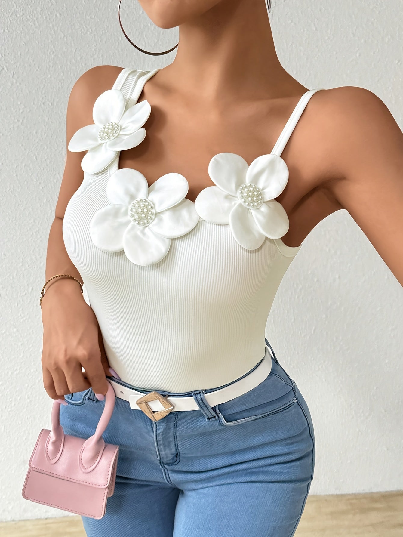 Floral Asymmetrical Camisole Top