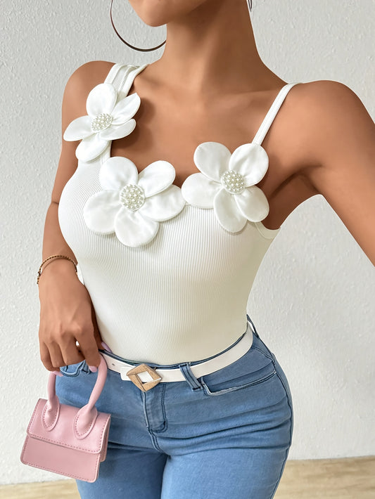 Floral Asymmetrical Camisole Top