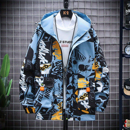 Eco Friendly Graffiti Windbreaker Jackets