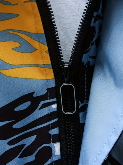 Eco Friendly Graffiti Windbreaker Jackets