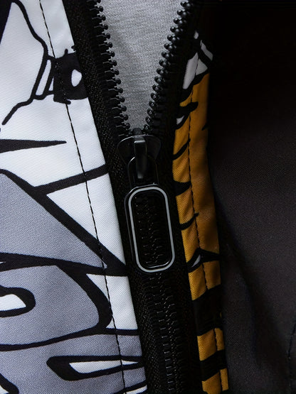 Eco Friendly Graffiti Windbreaker Jackets