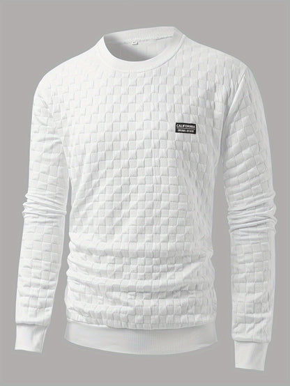 Fashion Stretch Knit Crew Neck Sweatshirt