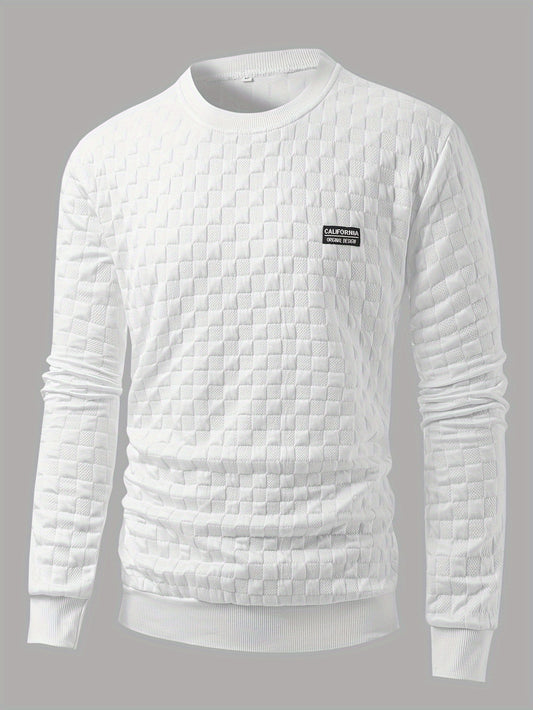 Fashion Stretch Knit Crew Neck Sweatshirt