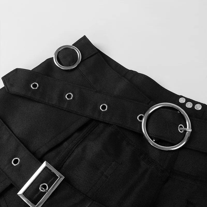 Pleated Skirt Gothic Leather Belt Medieval Roman Warrior Kilt