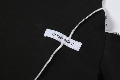 Black T-Shirts Gothic One Shoulder Sleeve Hip Hop