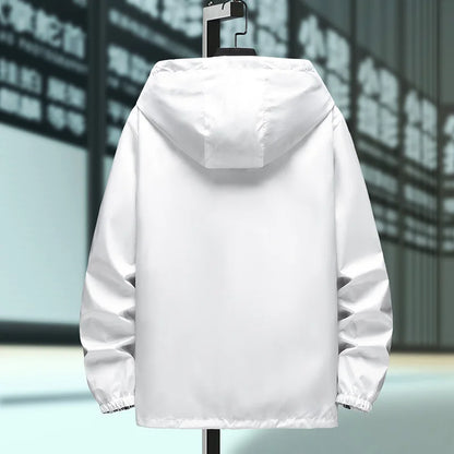 Reversible Graffiti Print Hooded Windbreaker