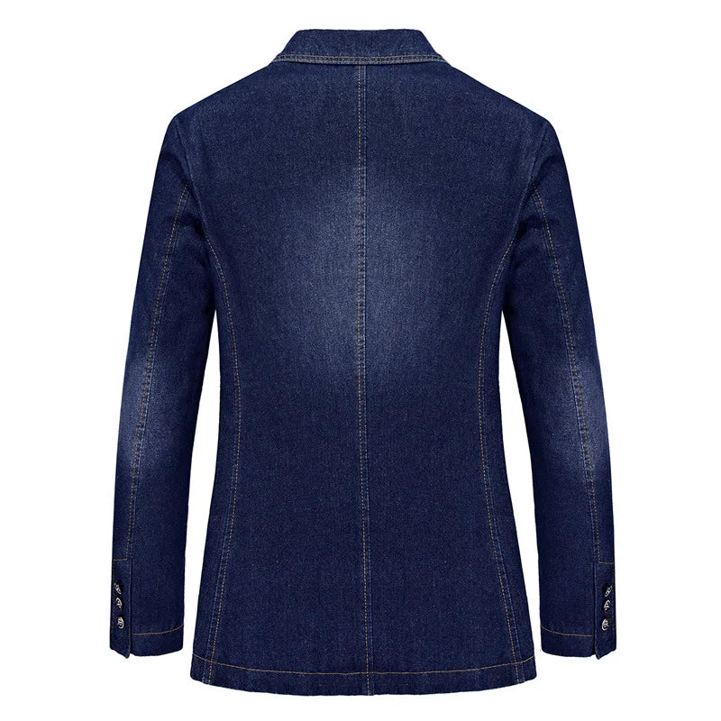Loose Fit Fashion Denim Suit Coat EU US