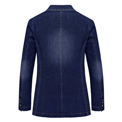 Loose Fit Fashion Denim Suit Coat EU US