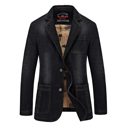 Loose Fit Fashion Denim Suit Coat EU US