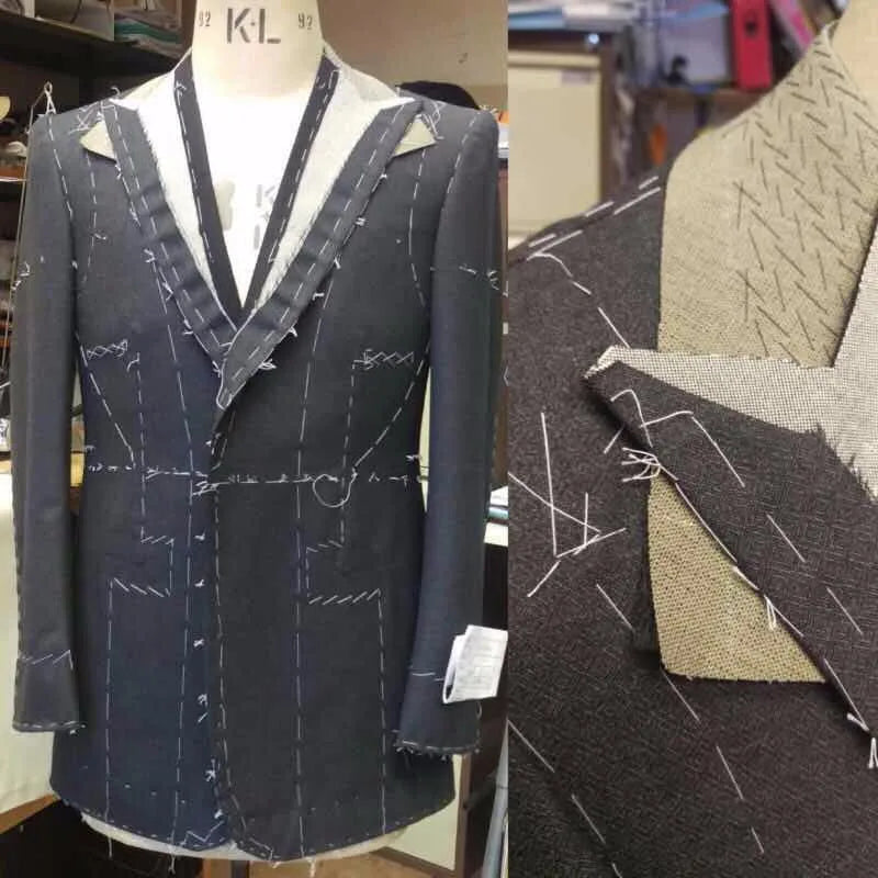 MTM Made to Measure Custom Bespoke Handmade Wedding Slim Fit Man Business Suit Wedding Suits for Men Blue Suit