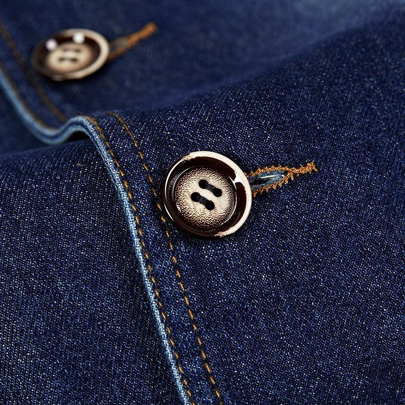 Loose Fit Fashion Denim Suit Coat EU US