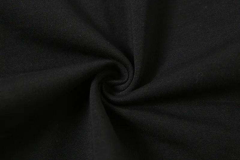 Black T-Shirts Gothic One Shoulder Sleeve Hip Hop