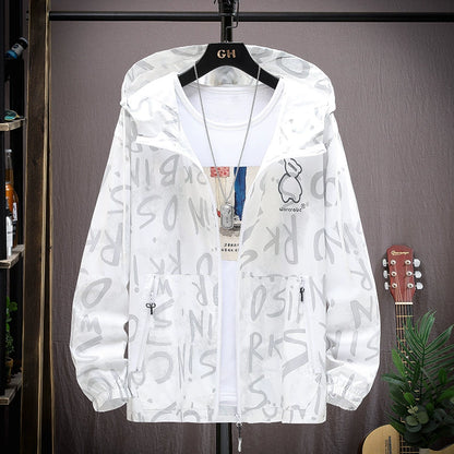Bear Couple Ultra-Thin Breathable Ice Silk Sun Protection Shirt