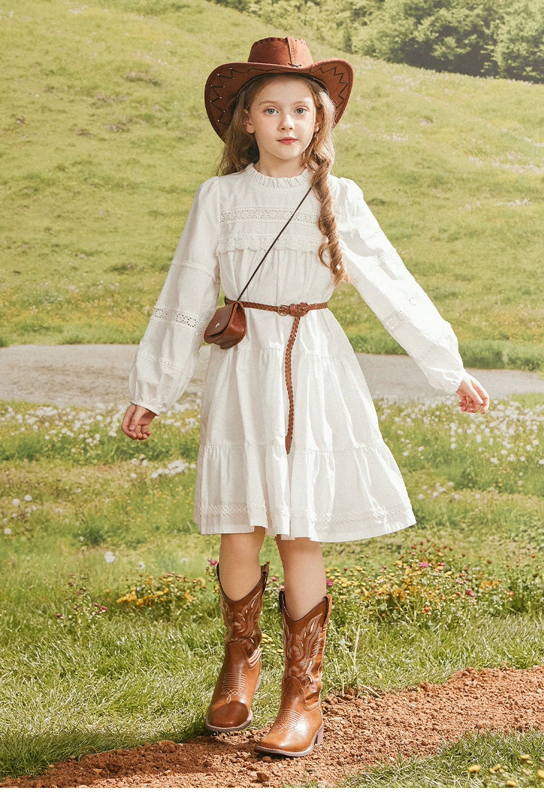 Girl Lace Western Style Spring & Fall Dress