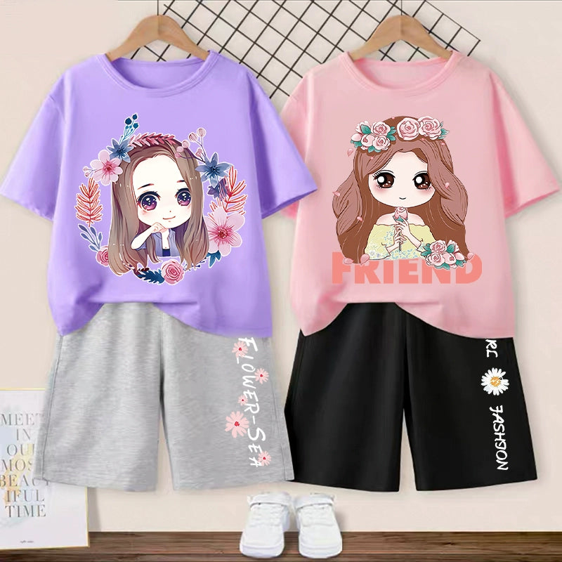 Girl Sports Short Sleeve Sets