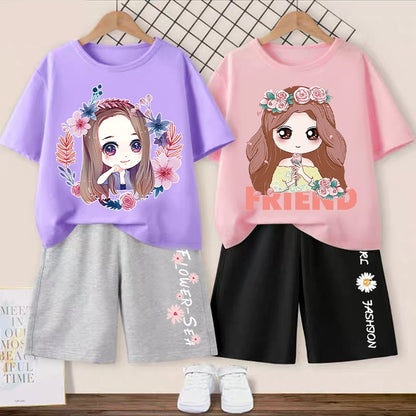 Girl Sports Short Sleeve Sets