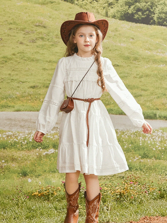 Girl Lace Western Style Spring & Fall Dress
