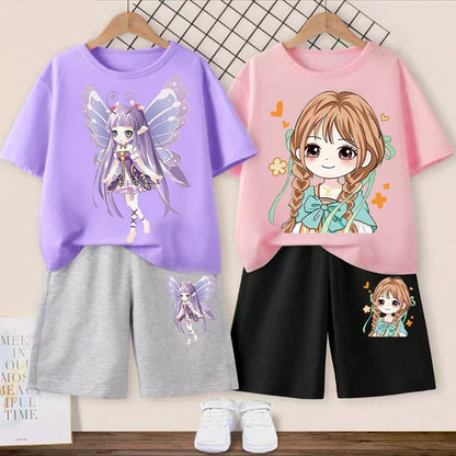 Girl Sports Short Sleeve Sets