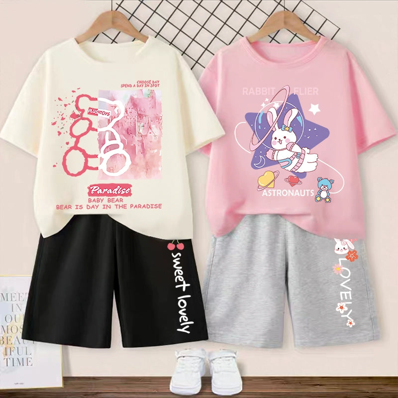 Girl Sports Short Sleeve Sets